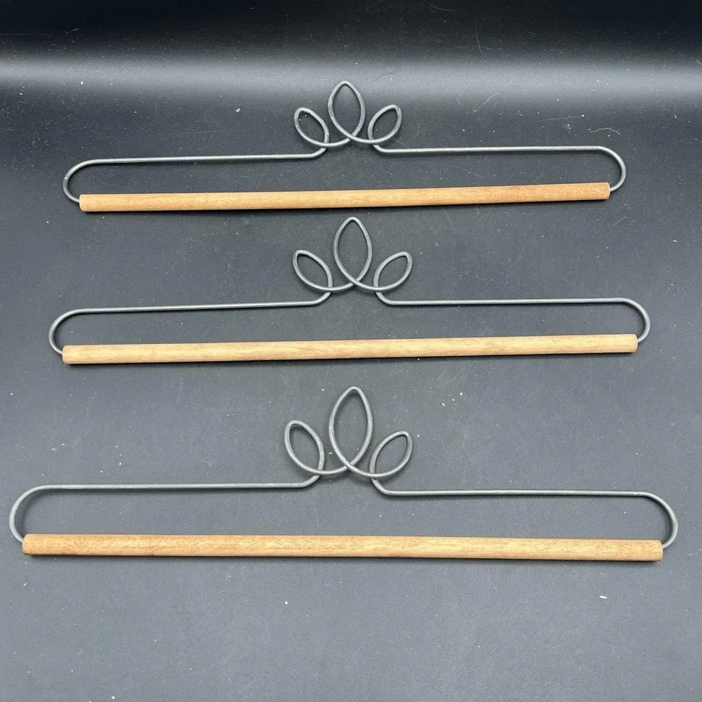3 Ackfeld Gray Wire Metal Wood Dowel Quilt Craft Hanger Display Projects